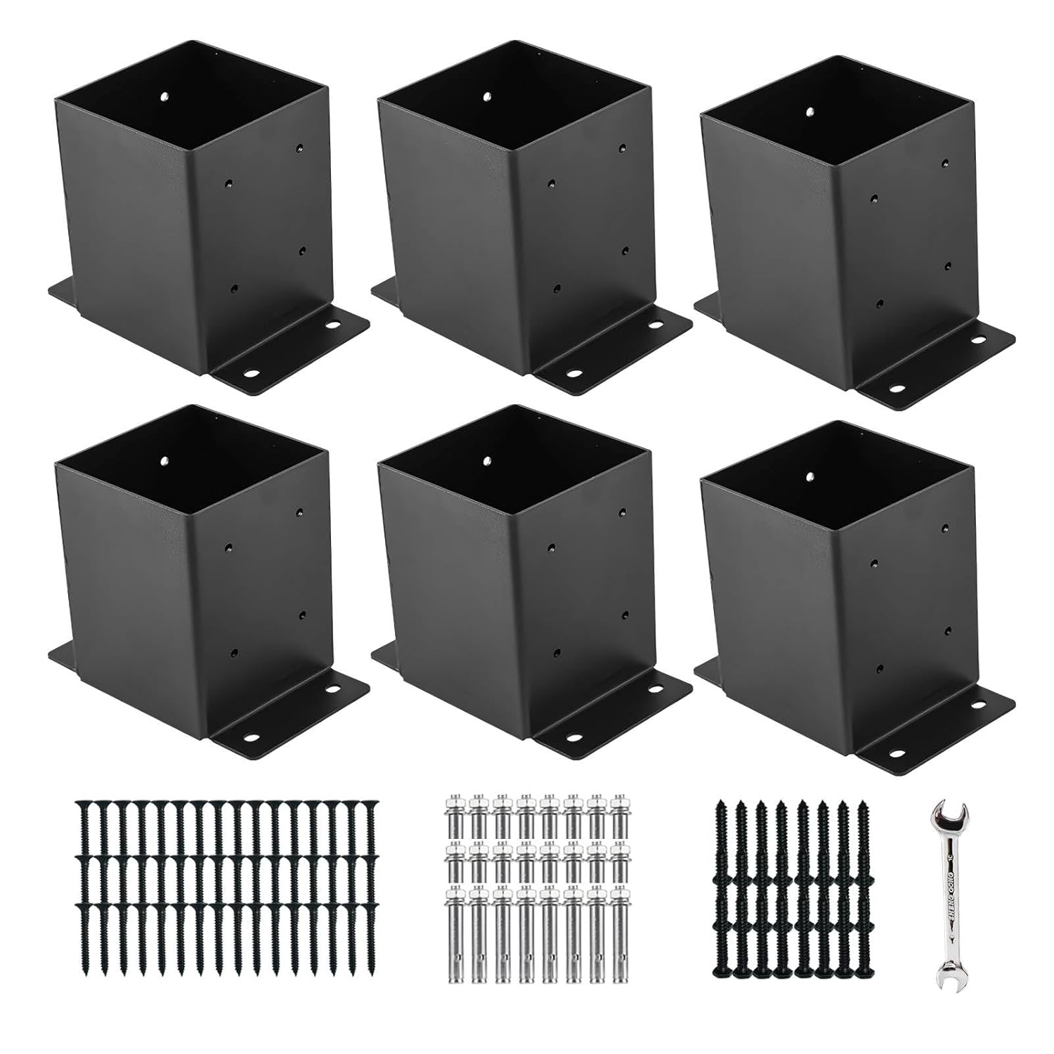 4x4 Post Base Brackets for Decks and Fences - Heavy Duty Steel