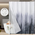 ORTIGIA 3-in-1 Shower Curtain Set - Misty Forest Design
