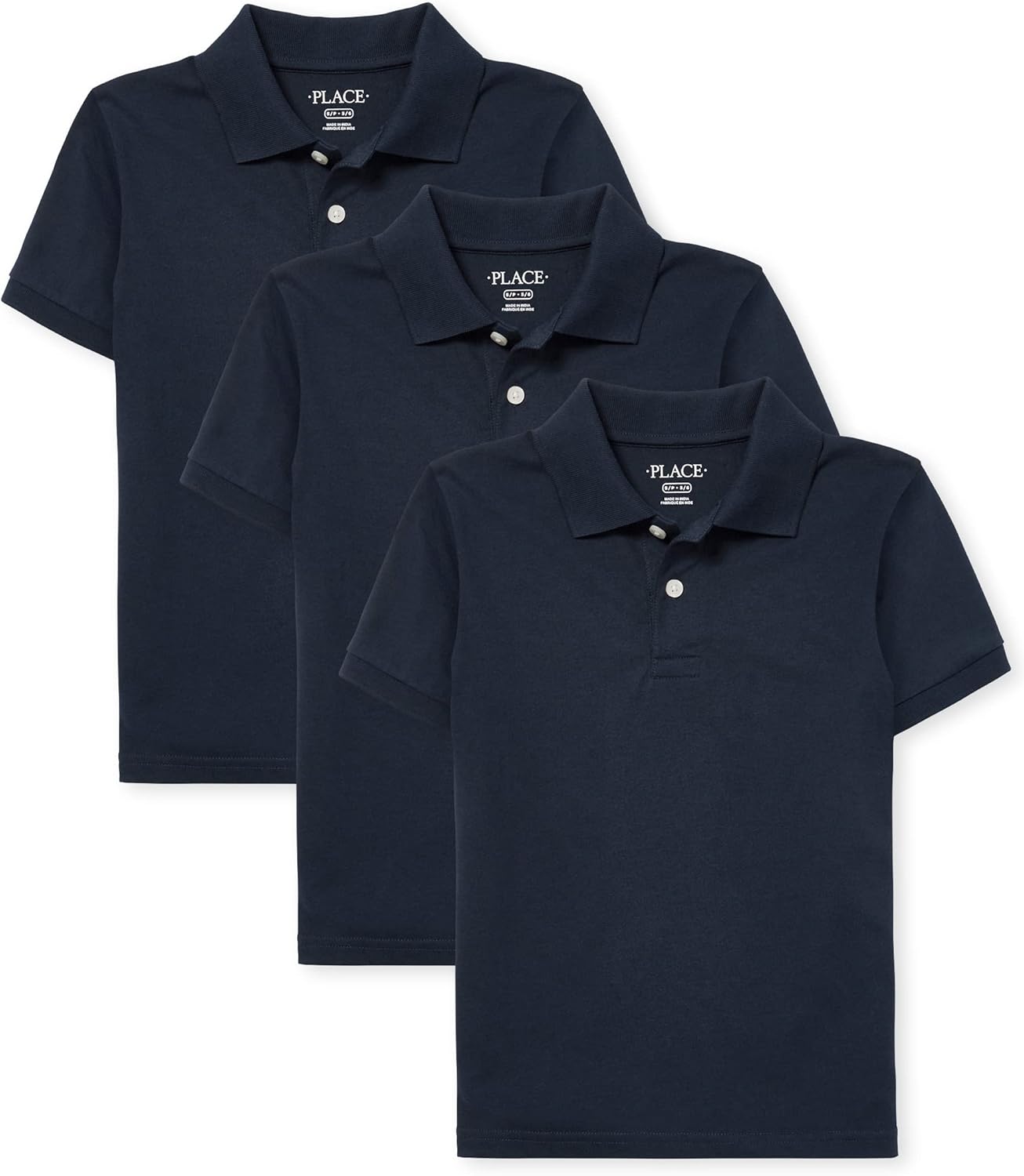 Boys' Multipack Short Sleeve Soft Jersey Knit Polos for Kids