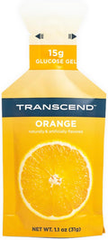 Transcend Foods Orange Gel (1.1 oz, Pack of 38) - Fast-Acting Carb