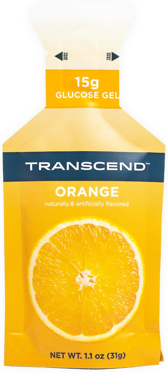 Transcend Foods Orange Gel Pack of 38 for Quick Energy Boost