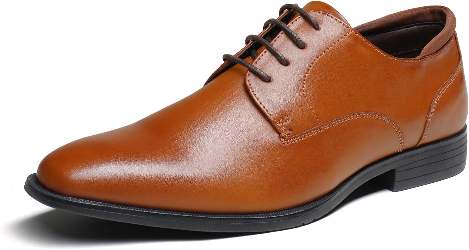 Bruno Marc Men's Dress Oxfords: Classic Vegan Leather Style
