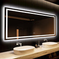 LED Bathroom Mirror 60 x 36 in with Front and Backlit Lighting
