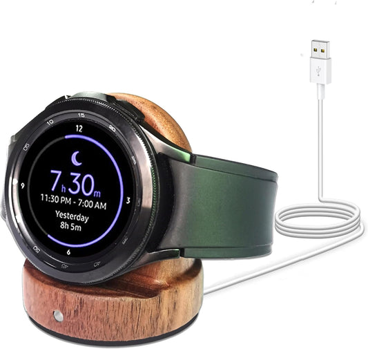 Fast Charge Samsung Watch with Walnut Dock