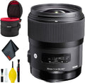 Sigma 35mm f/1.4 DG HSM Art Lens for Nikon F Mount Deluxe Bundle