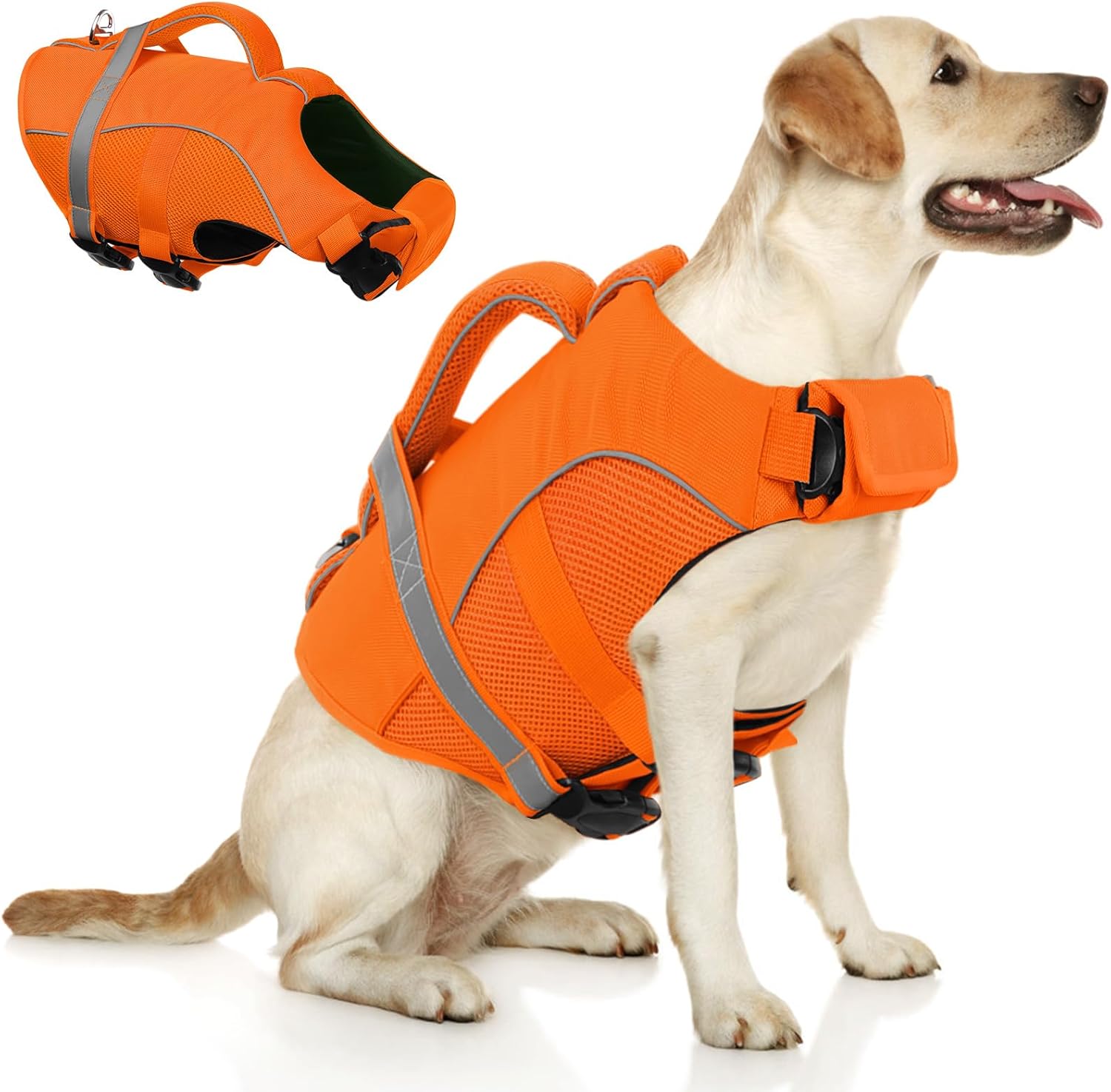 Queenmore Dog Life Vest for Swimming and Boating Safety