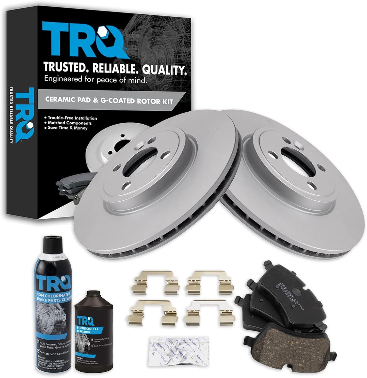 TRQ Front Brake Pad & Rotor Kit for 2007-2015 Mini Cooper