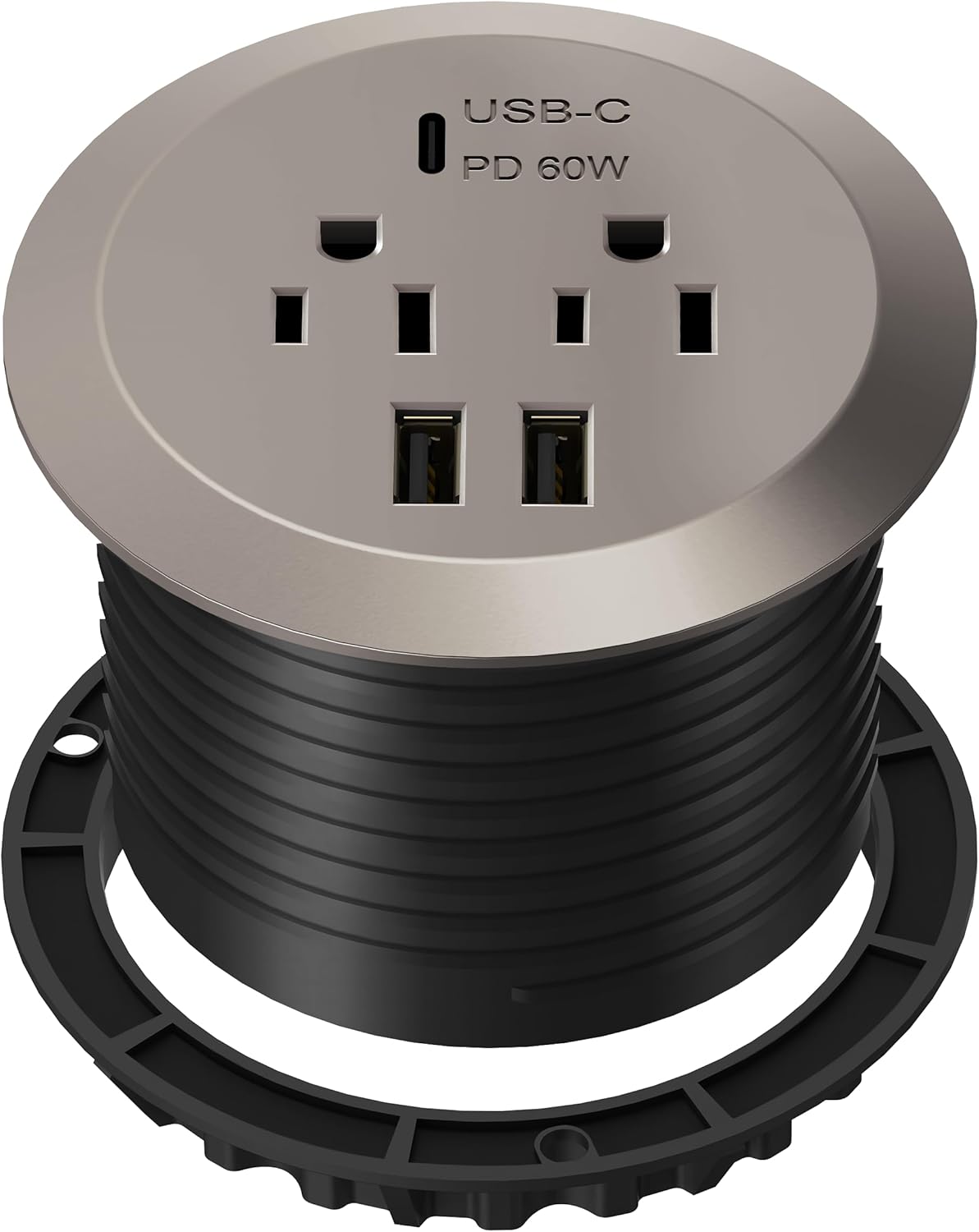 TOPGREENER Desktop Power Grommet with Fast Charging USB Ports