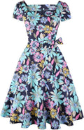 Women's Classic Tea Dress with Pockets - Vintage A-Line Swing