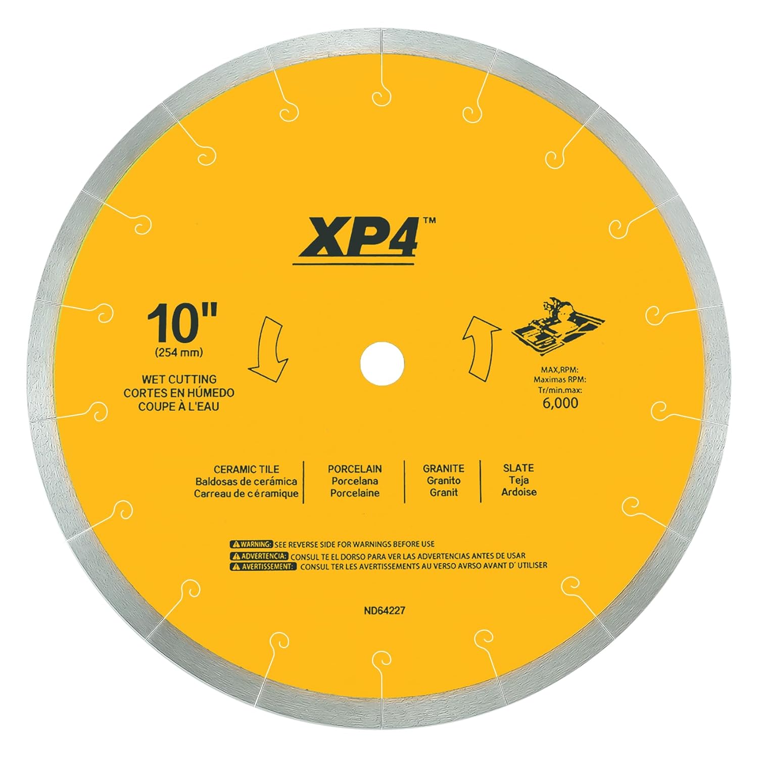 10in Diamond Saw Blade for Tile Cutting - Premium Performance