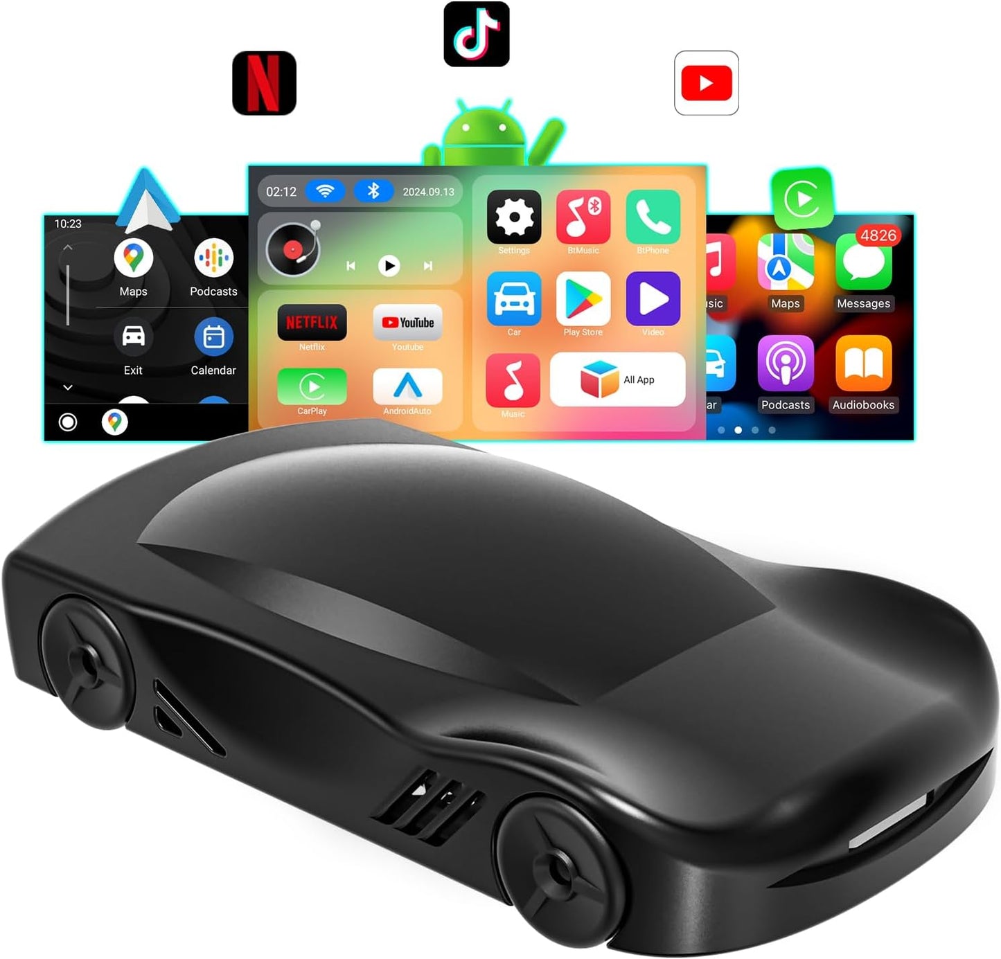 Mipeggy: Wireless CarPlay & Android Auto Adapter