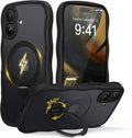GolbinBox iPhone 16 Case - 360 Spin Magnetic Stand & 18ft Drop