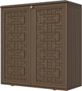 Storage Box Outdoor Cabinet 60 Gal Waterproof Resin - Patio Storage