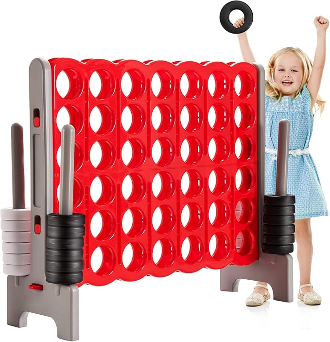 Costzon Giant 4-in-A-Row Game for Kids & Adults - Fun Indoor Outdoor