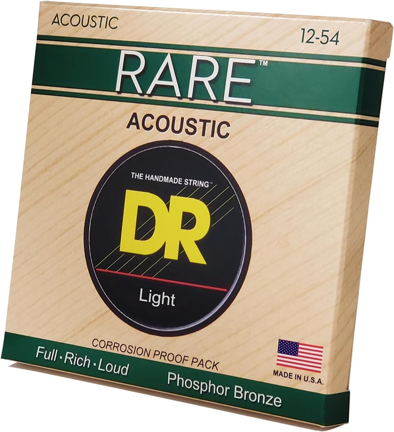 DR Strings Rare Phosphor Bronze 12-54 - Bold Hex Core
