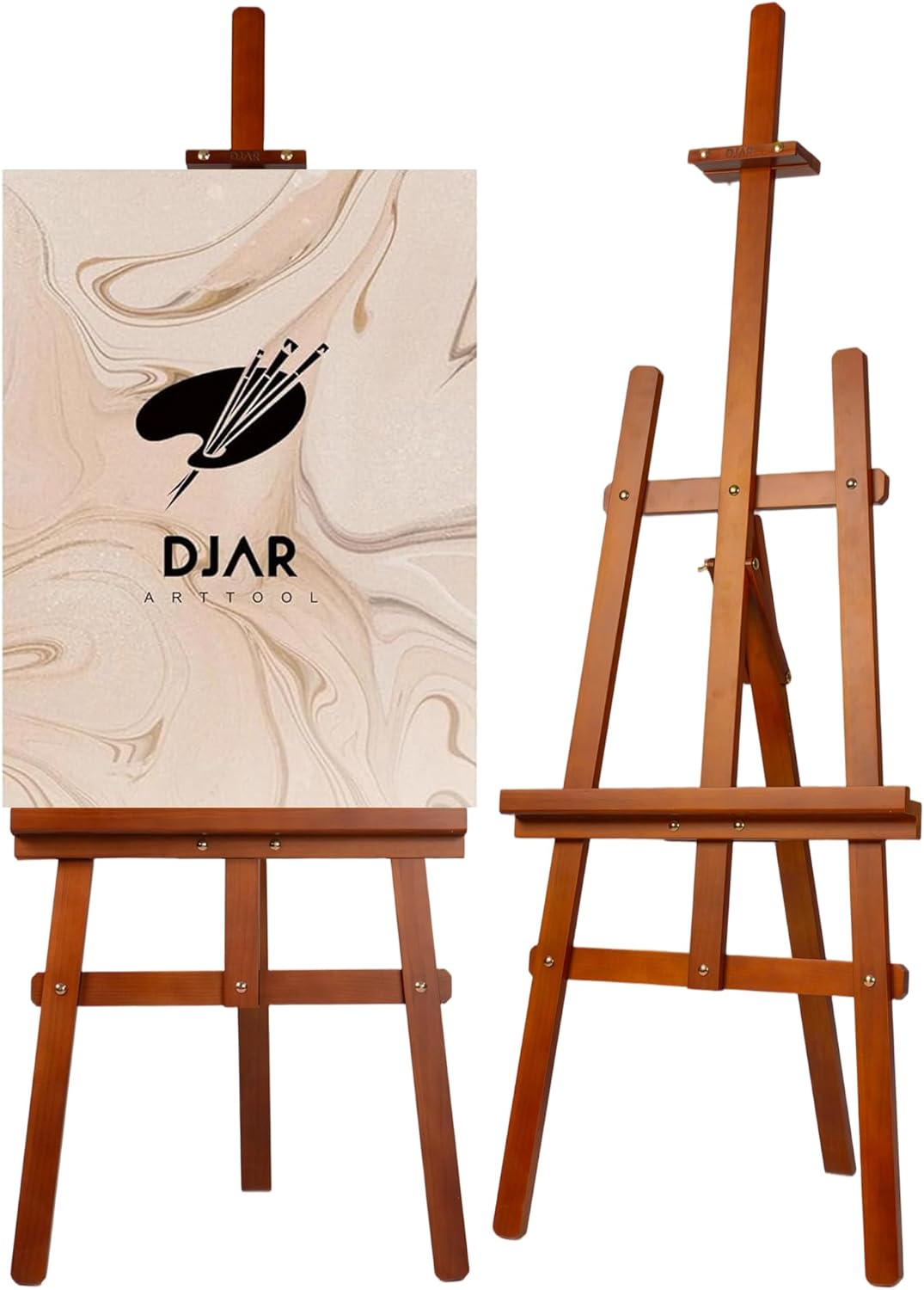 DJAR Wooden Art Easel for Painting - Adjustable Pine Easel
