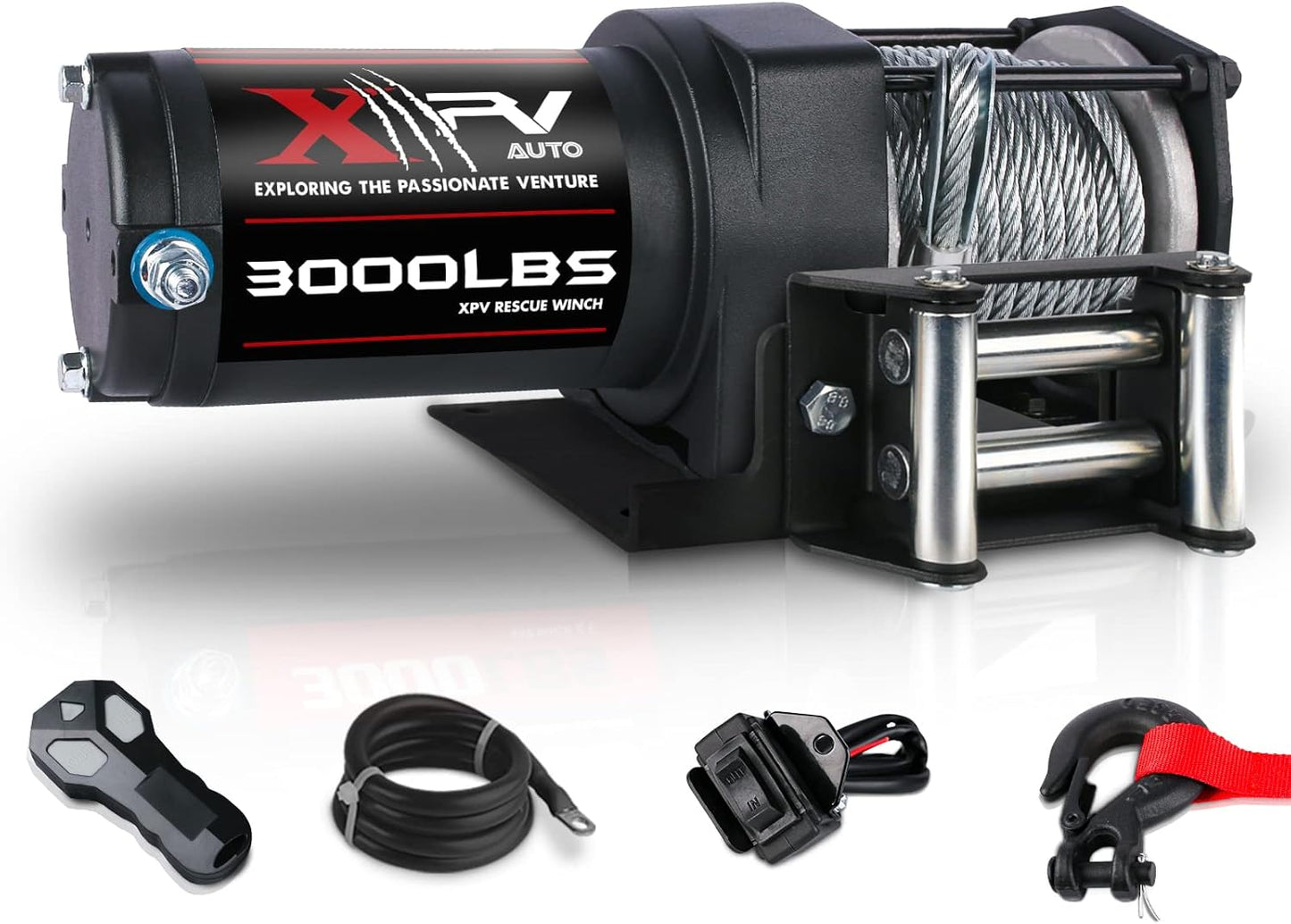 3000 lb 12V DC Electric Winch for UTV ATV Boat Recovery