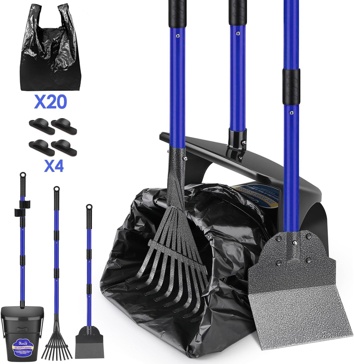 Lukovee Dog Pooper Scooper Kit for Easy Waste Cleanup Outdoors