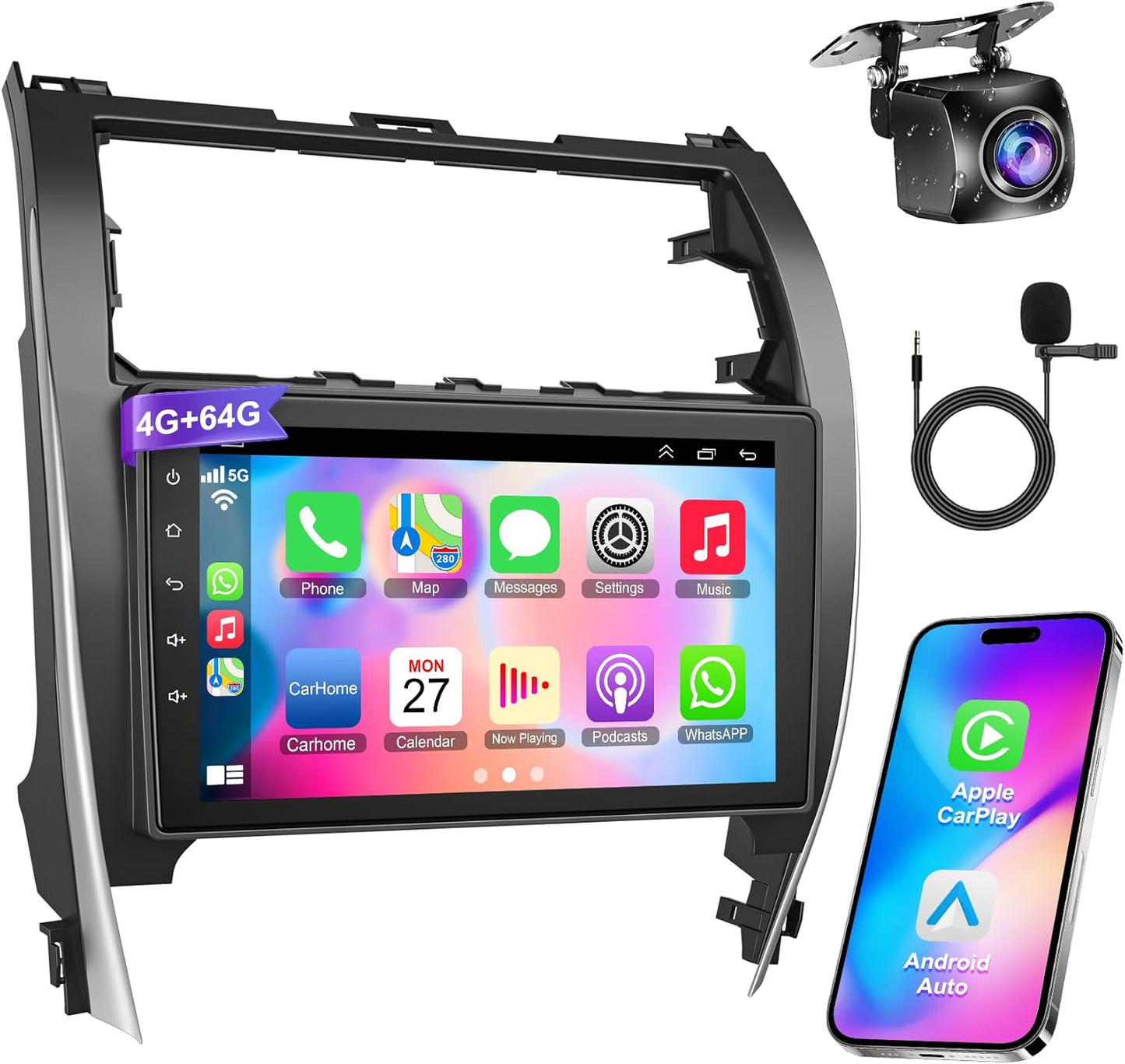 4G+64G Car Radio Stereo for Toyota Camry with Wireless Features