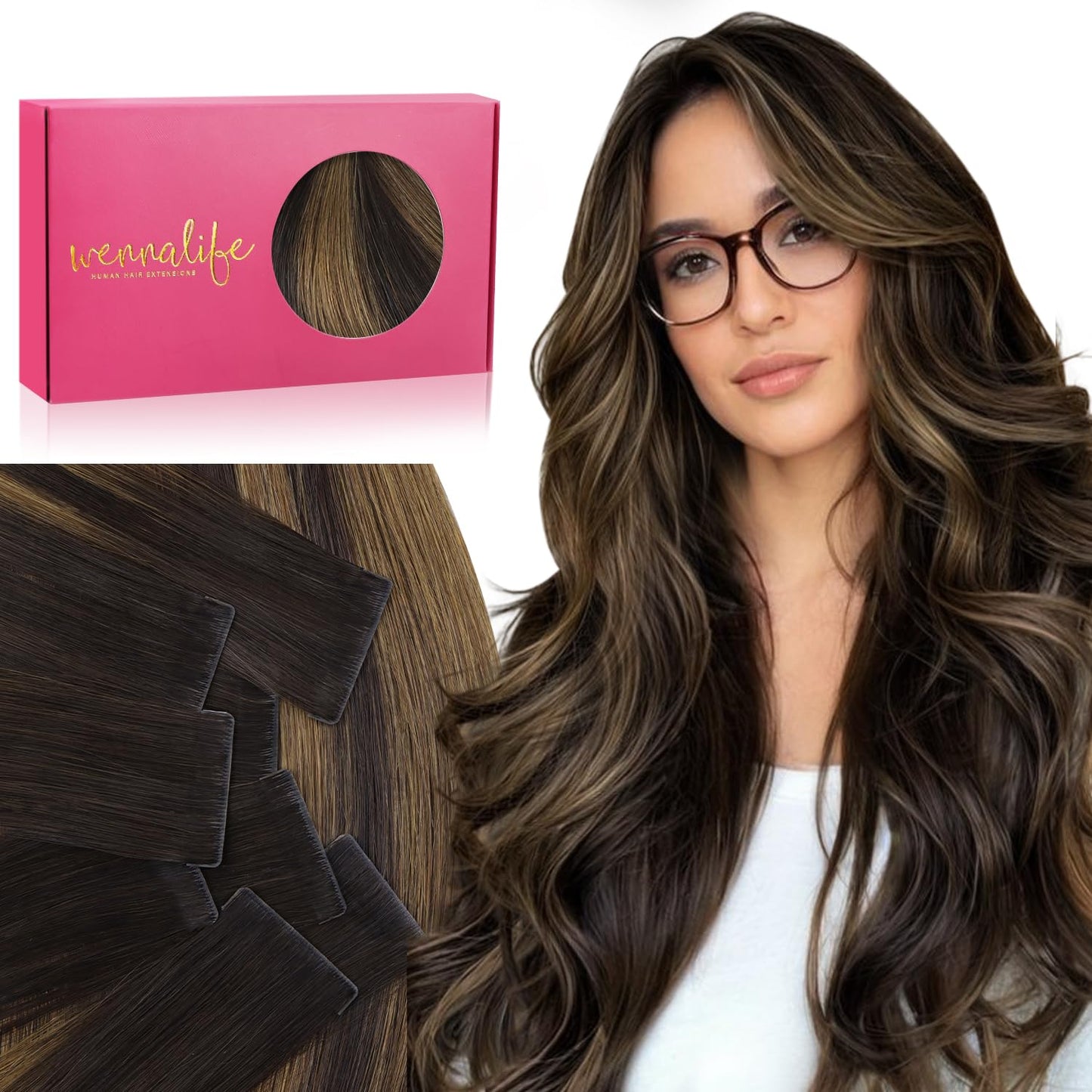 WENNALIFE Invisi Edge Tape in Hair Extensions for Seamless Look