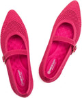 Women's Mesh Flats Mary Jane Pointed Toe - Breathable Lightweight