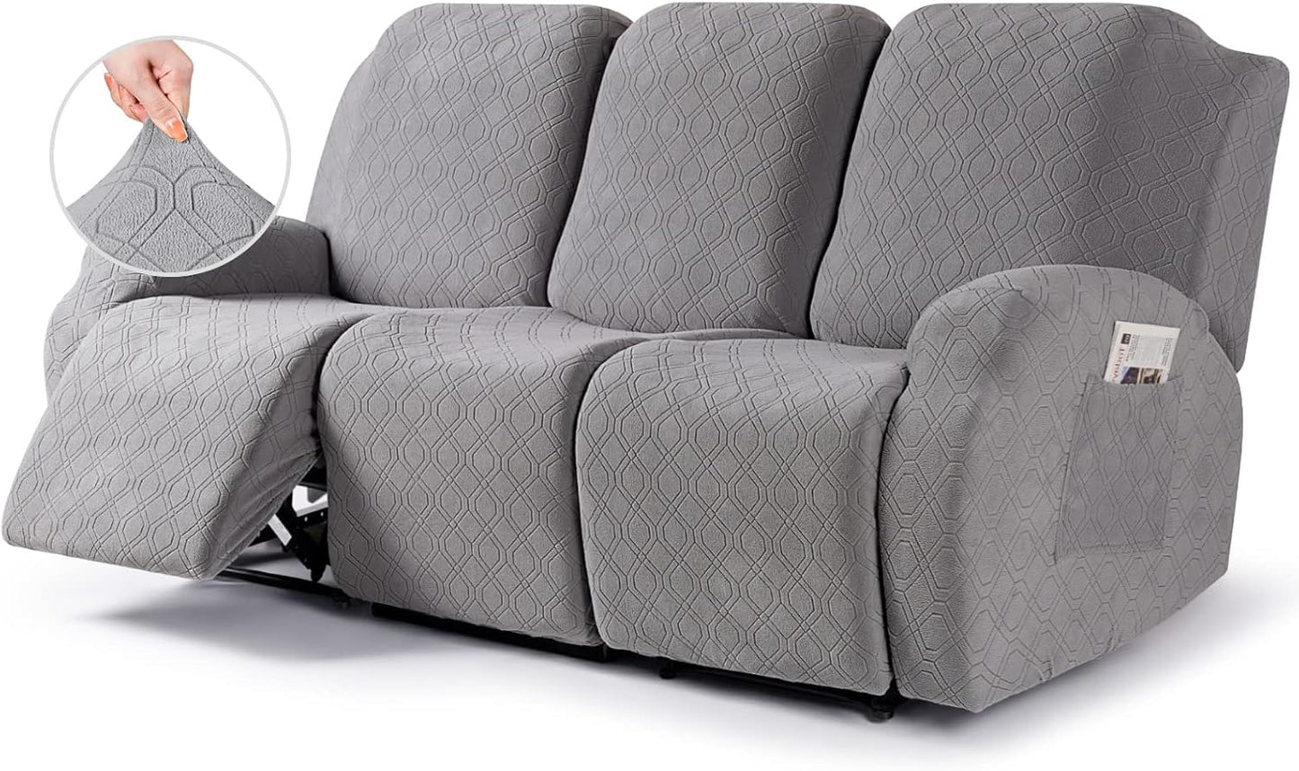 VANSOFY Recliner Cover - 3-Piece Stretch Slipcovers for Comfort