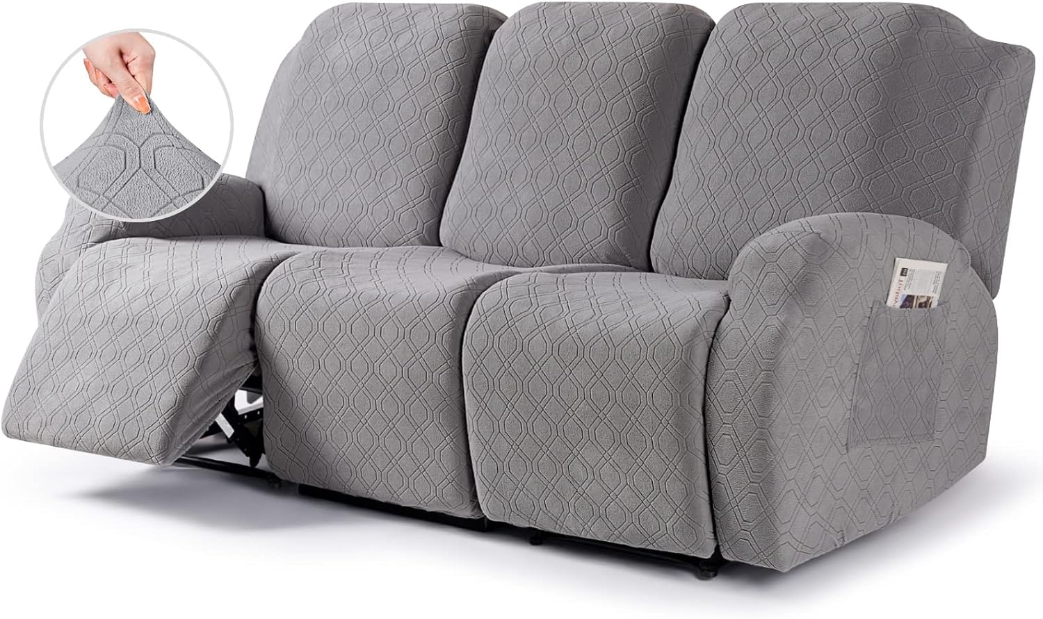 VANSOFY Recliner Cover - 3-Piece Stretch Slipcovers for Comfort
