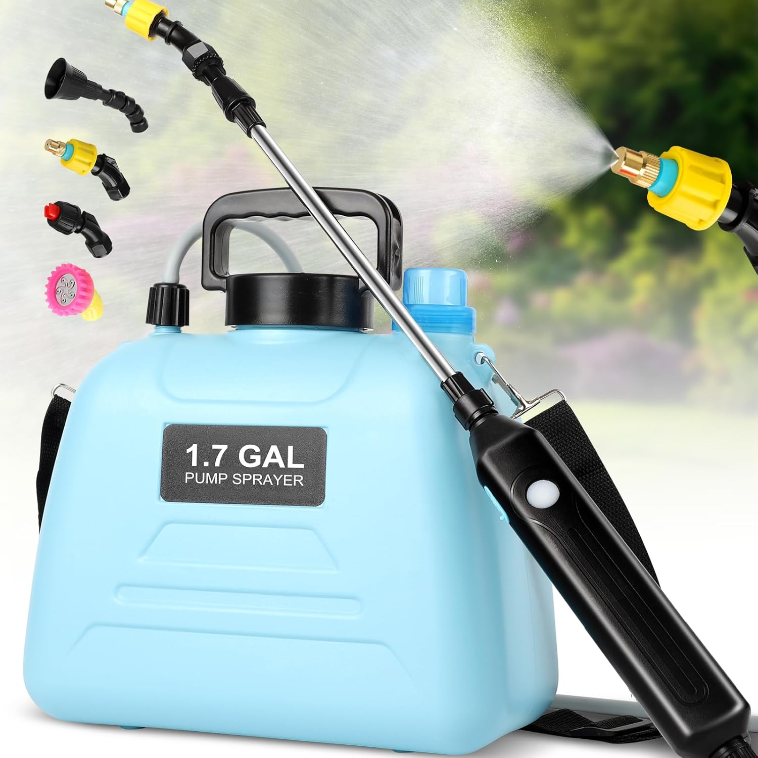 Electric Garden Sprayer - Rechargeable 1.72 Gallon Backpack Tool
