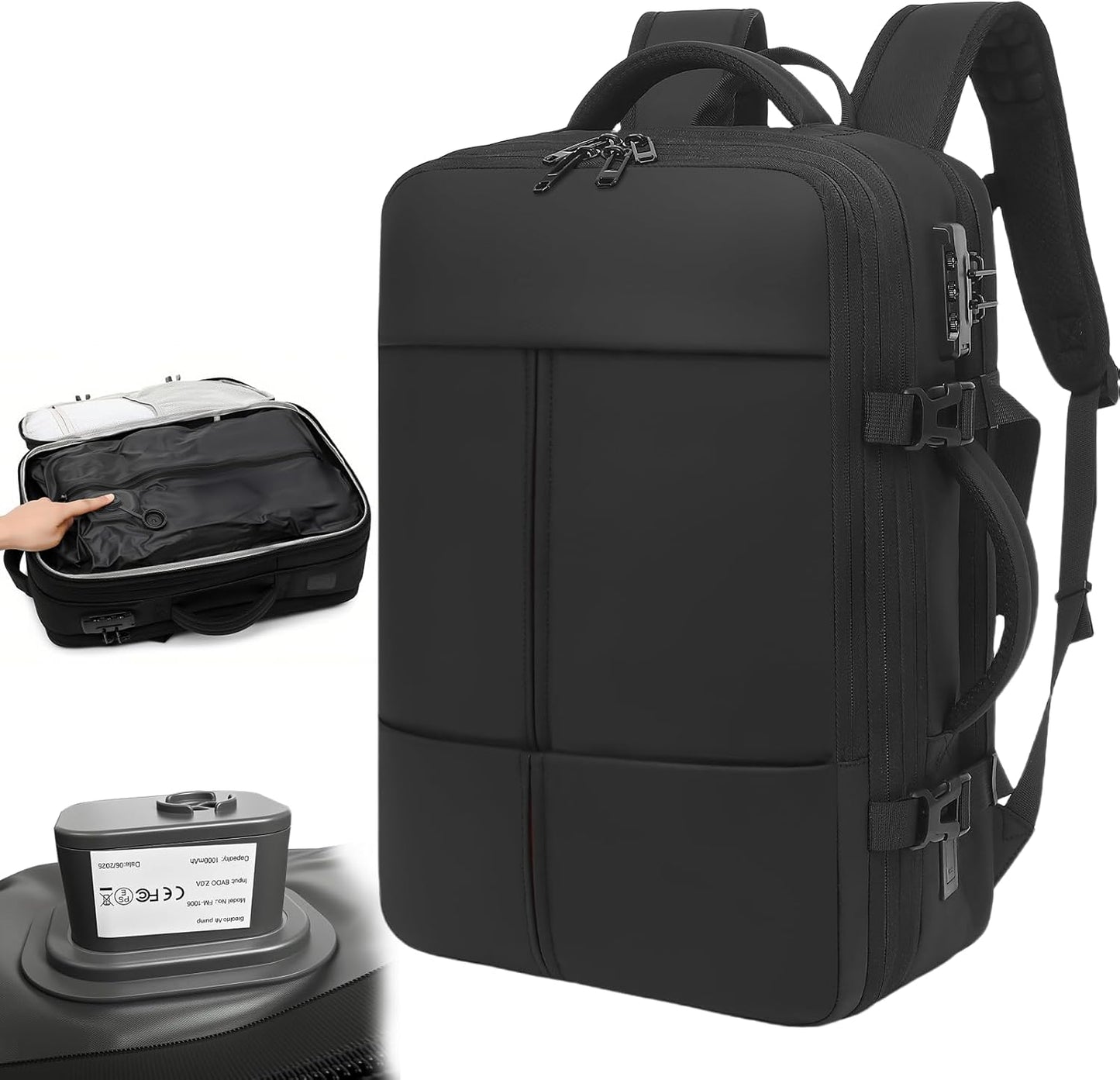 Vacuum Seal Travel Backpack with Built-in Pump for Easy Packing