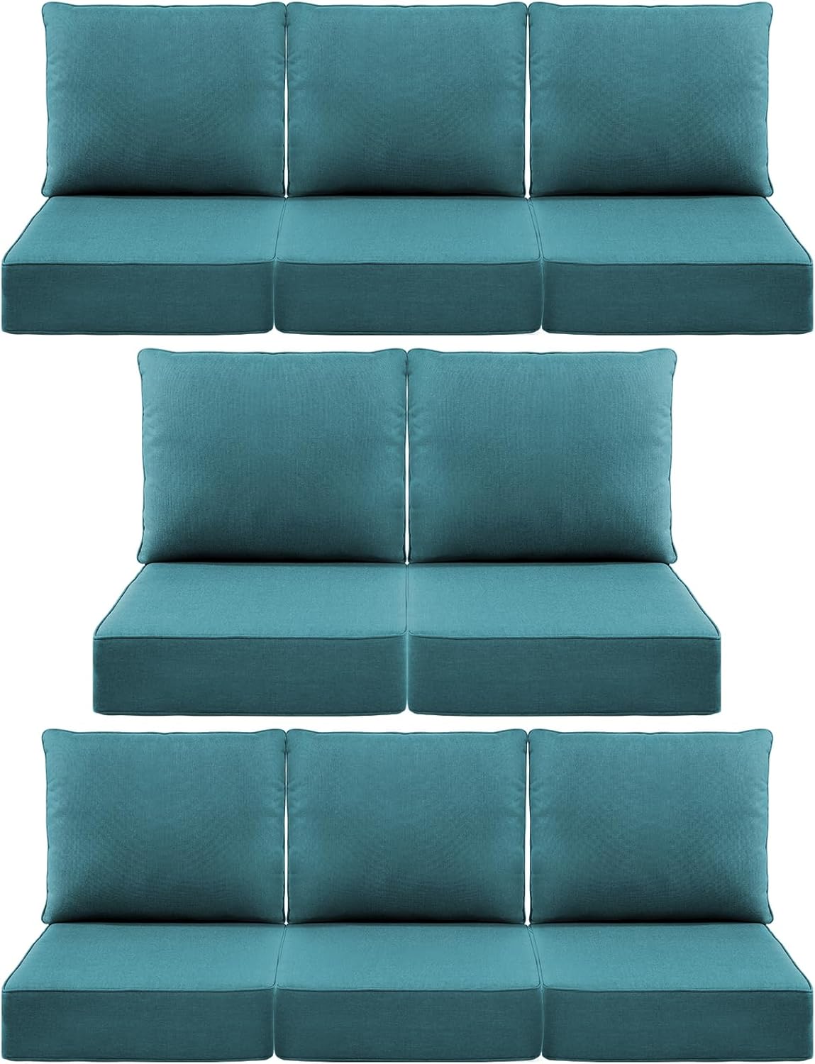 Luxury 6in Outdoor Cushions for Patio Furniture - Set of 8