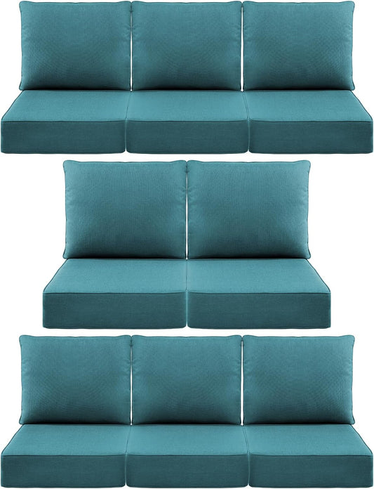 Luxury 6in Outdoor Cushions for Patio Furniture - Set of 8