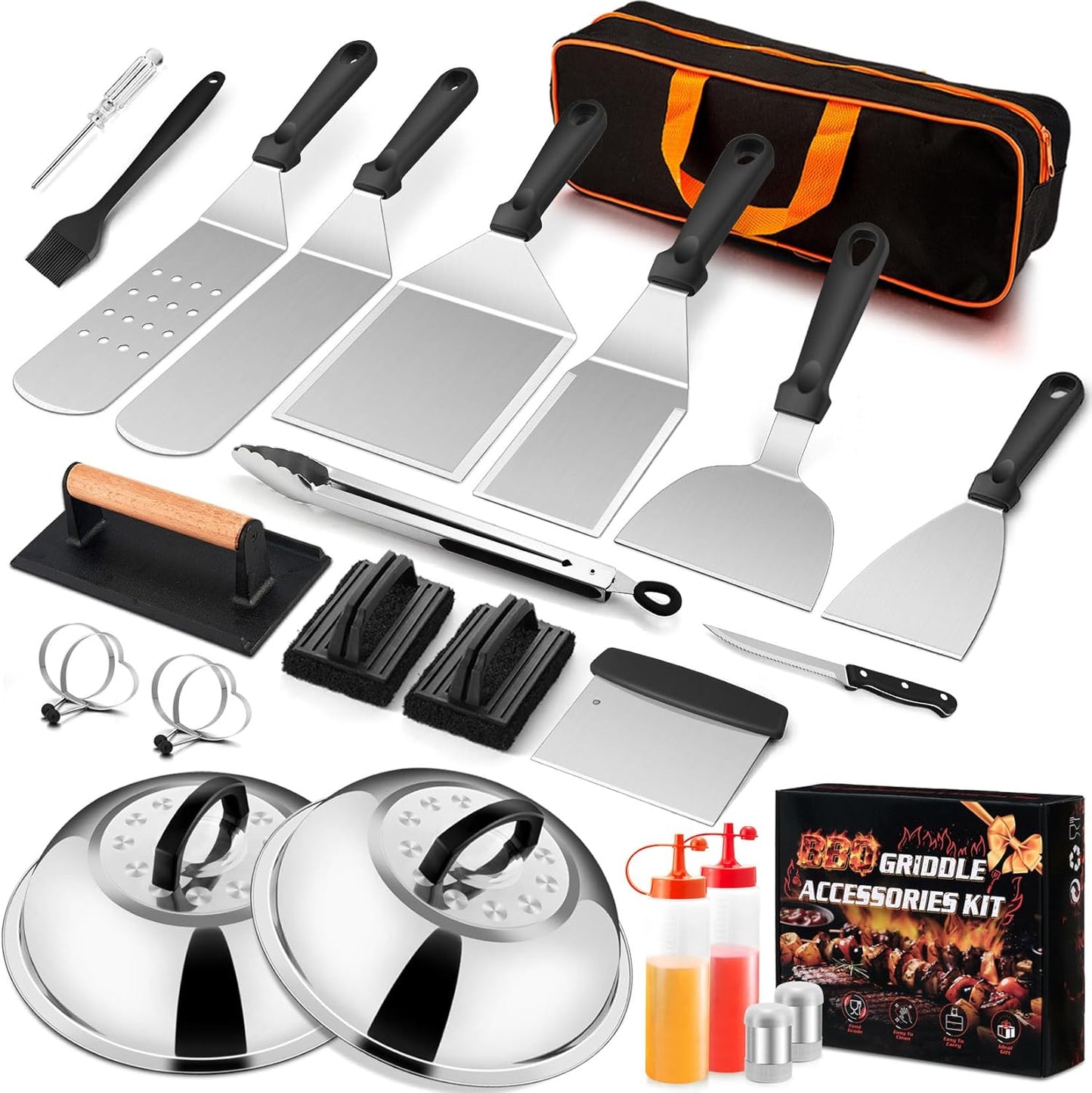 Joyfair 25Pcs Griddle Accessories Kit for Outdoor BBQ Cooking