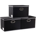 Extra Large Collapsible Storage Bins with Lids - 22.8x15.7x13.8 3-Pack