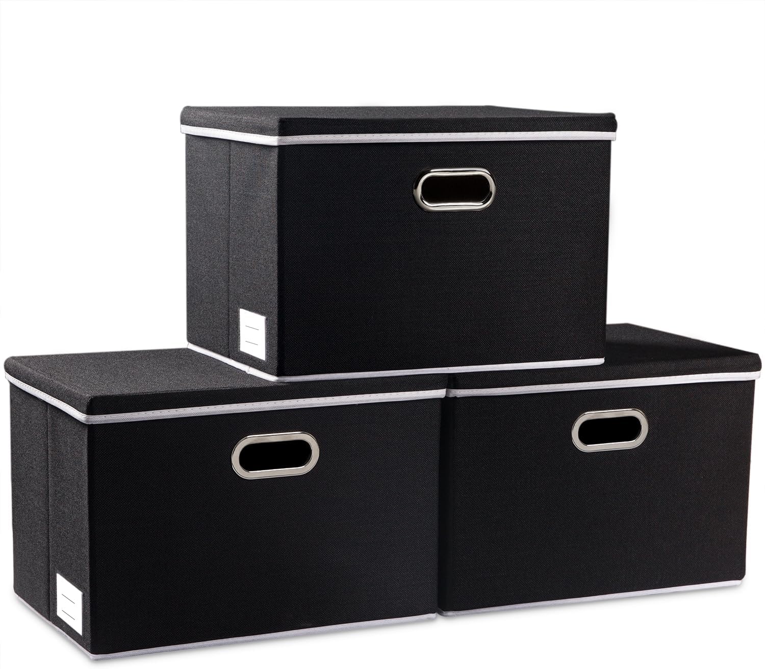 PRANDOM Large Foldable Storage Boxes with Lids for Home Use