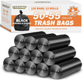 50-55 Gallon Black Trash Bags 120 Count - Extra Large 40in x50in Can