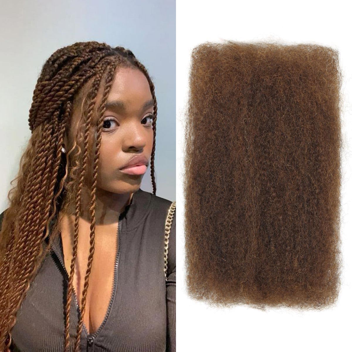 Afro Kinky Bulk Human Hair for Stylish Locs and Twists