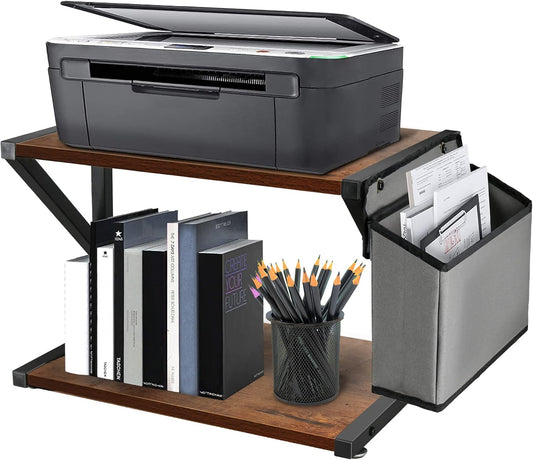Y&ME YM Desktop Printer Stand with Storage Bag - Organize Efficiently!