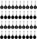 Retractable Badge Reels 100 Pack - 26.5 in Nylon Cord, Black