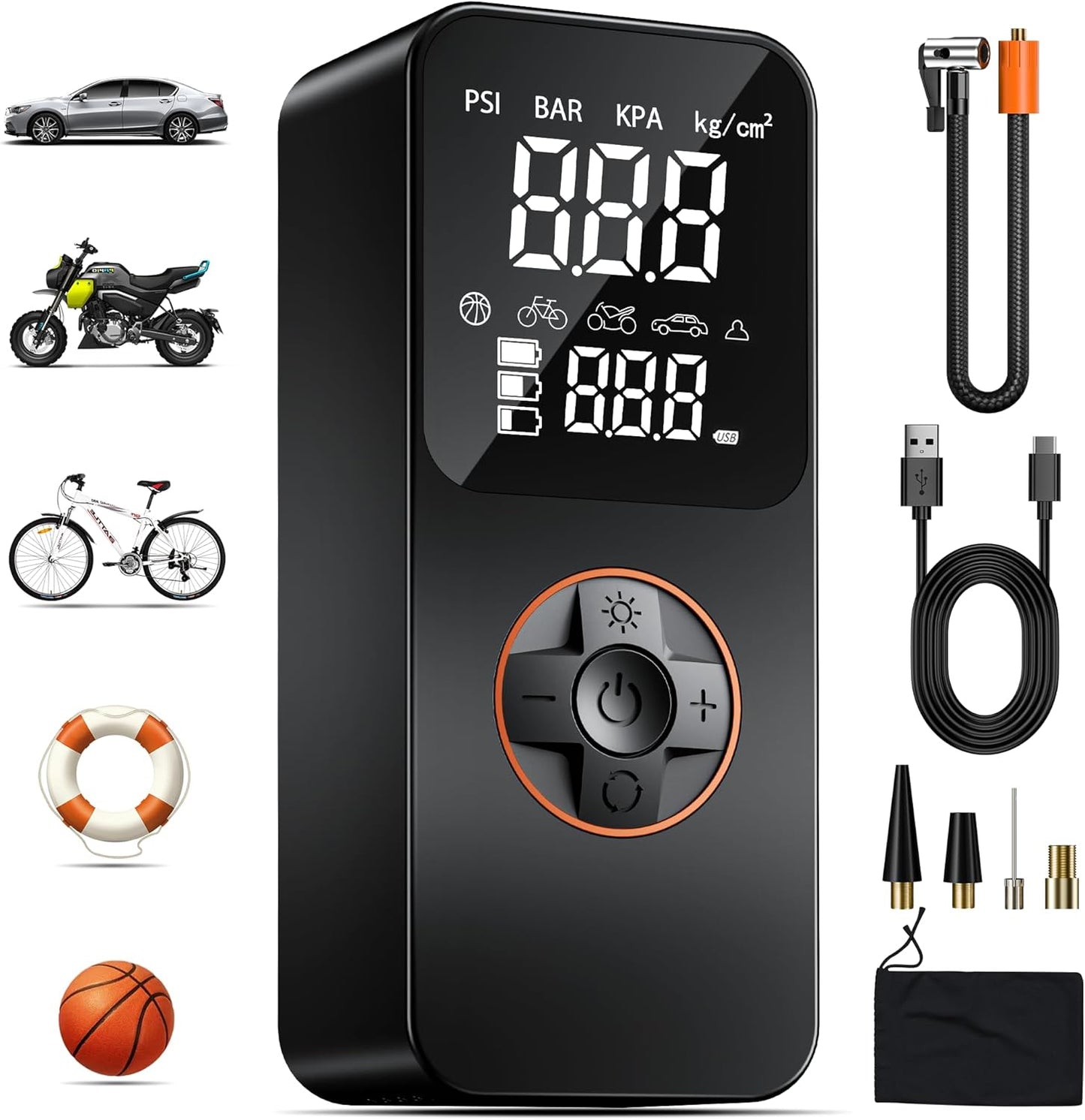 Portable Air Compressor for Fast Tire Inflation and More