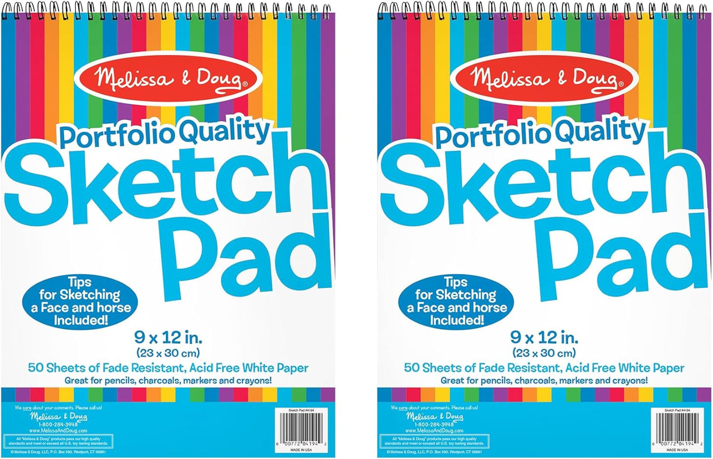 Melissa & Doug Sketch Pad - 100 Sheets, 9x12, FSC Certified