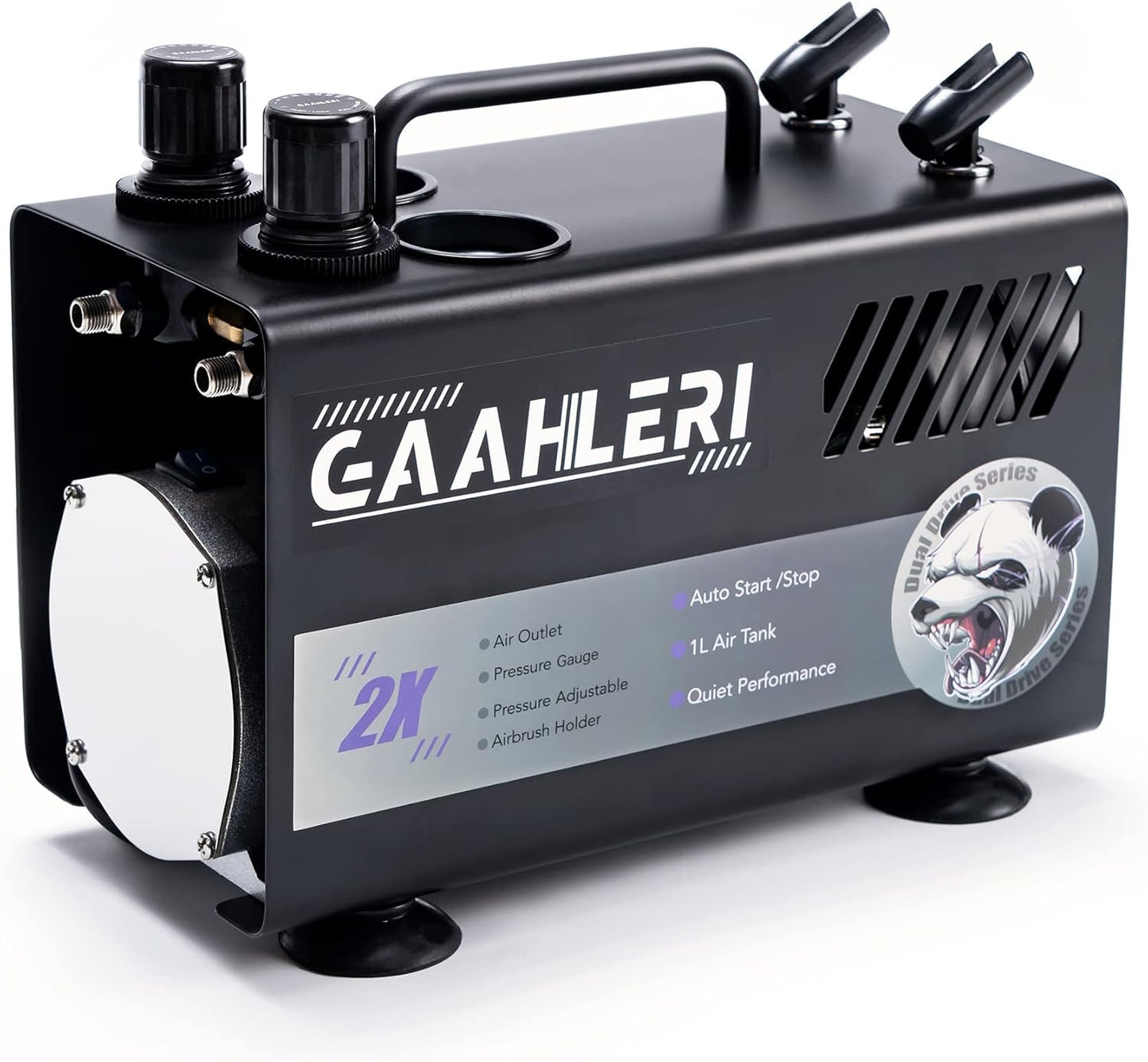 Gaahleri Airbrush Kit: Dual Outlet System for Precision Painting!