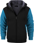 Mens Fleece-Lined Zip Up Hoodie - Winter Warm Athletic Sweatshirt