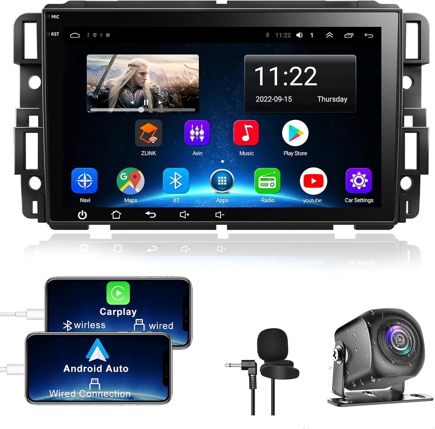 4+64 Android 13 Car Stereo for Chevy GMC Buick by Inexaccessories