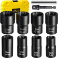 Topec Bolt Extractor Set, 10 Piece Lug Nut Remover Socket Tool - Tight