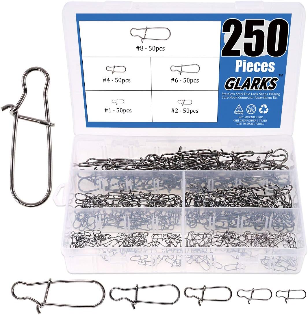 250Pcs Stainless Steel Duo Lock Snaps - Fishing Gear Assortment Kit