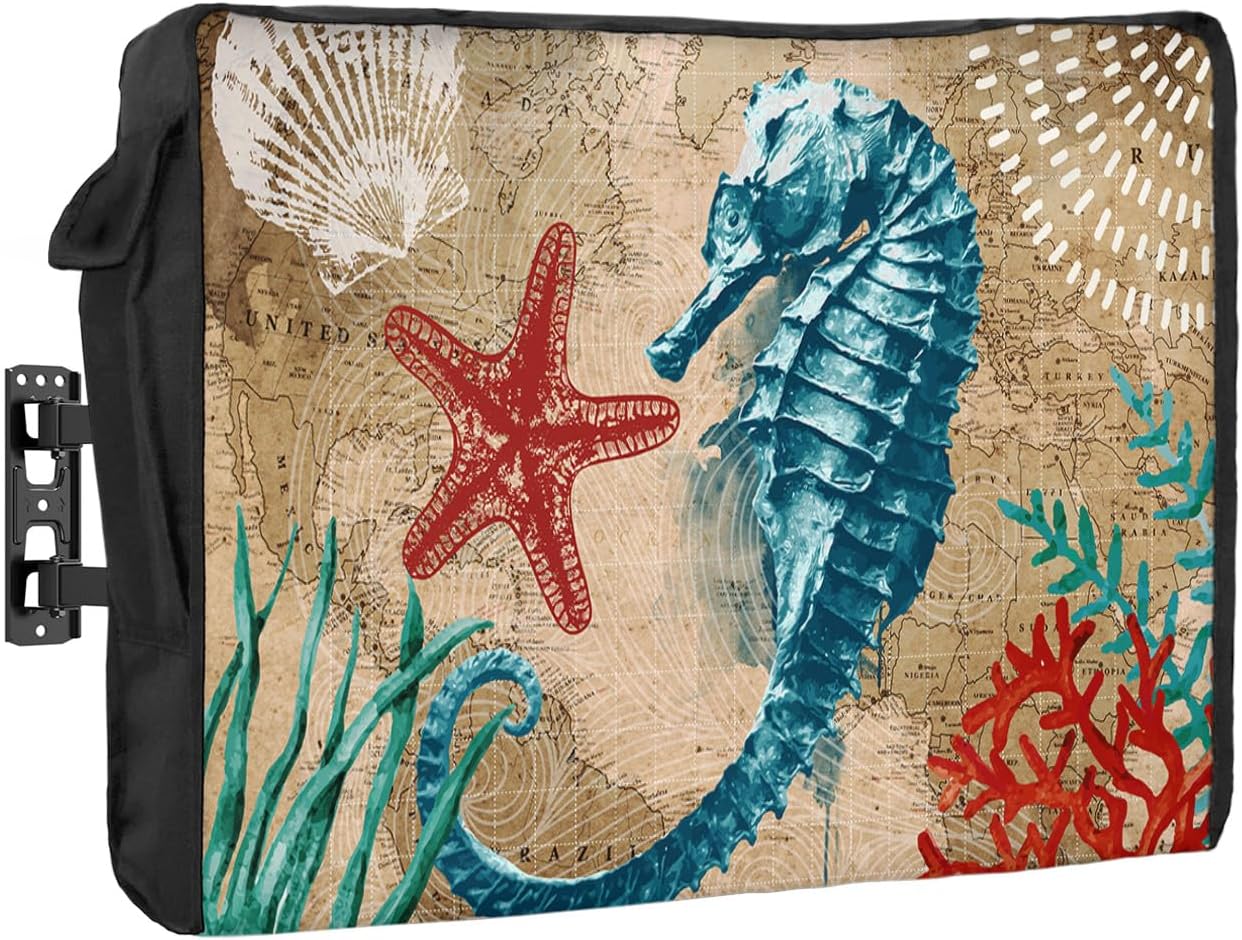 Outdoor TV Cover - Nautical Theme Marine Life by T&H XHome