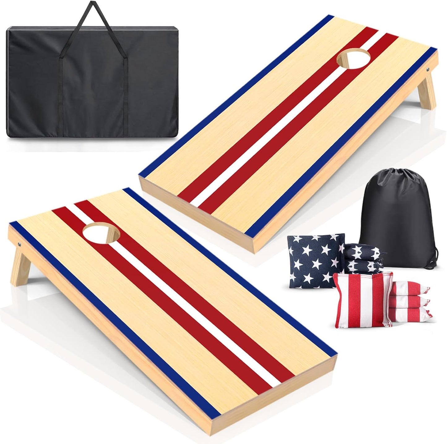 Regulation Size Cornhole Boards Set for Outdoor Fun and Games