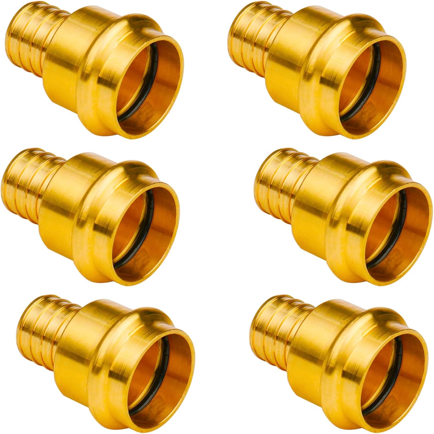 1 Inch Propress Fittings 6 Pack Brass Coupling for PEX Systems