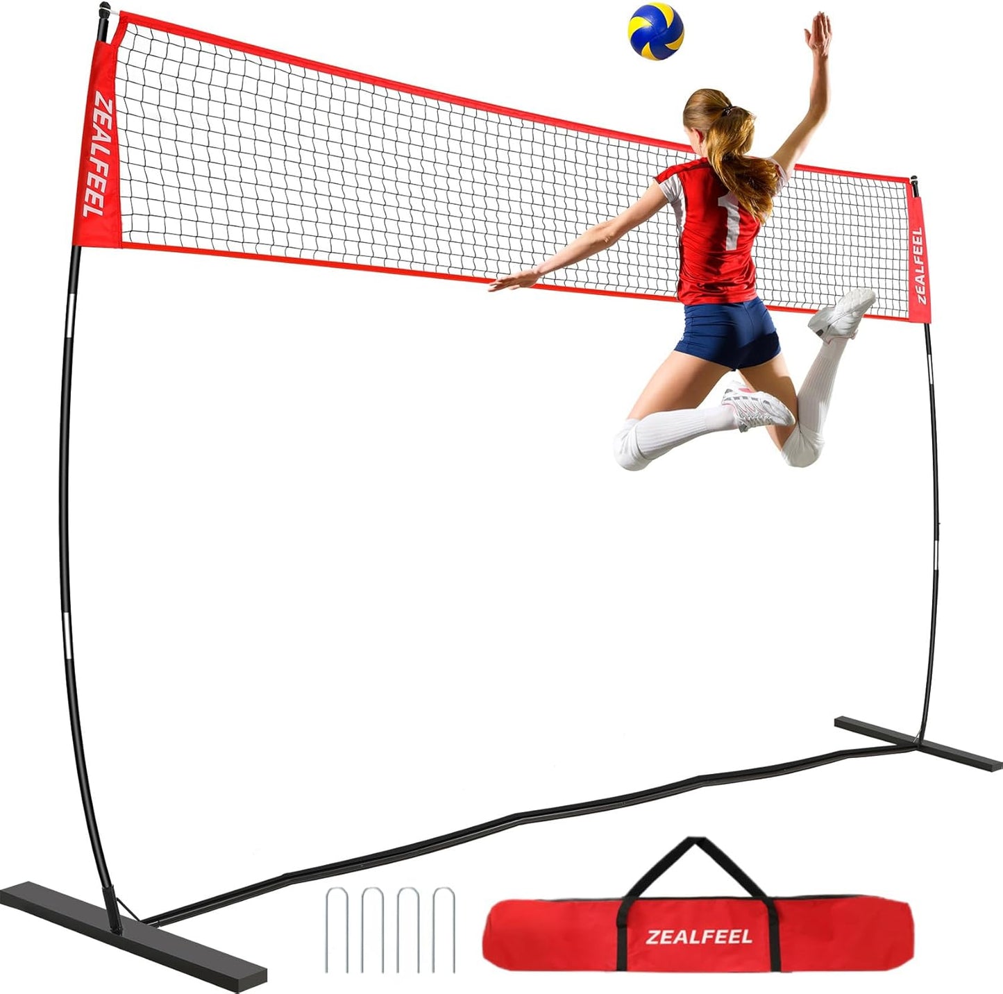 12ft Volleyball Net Training Set for Backyard and Outdoor Fun