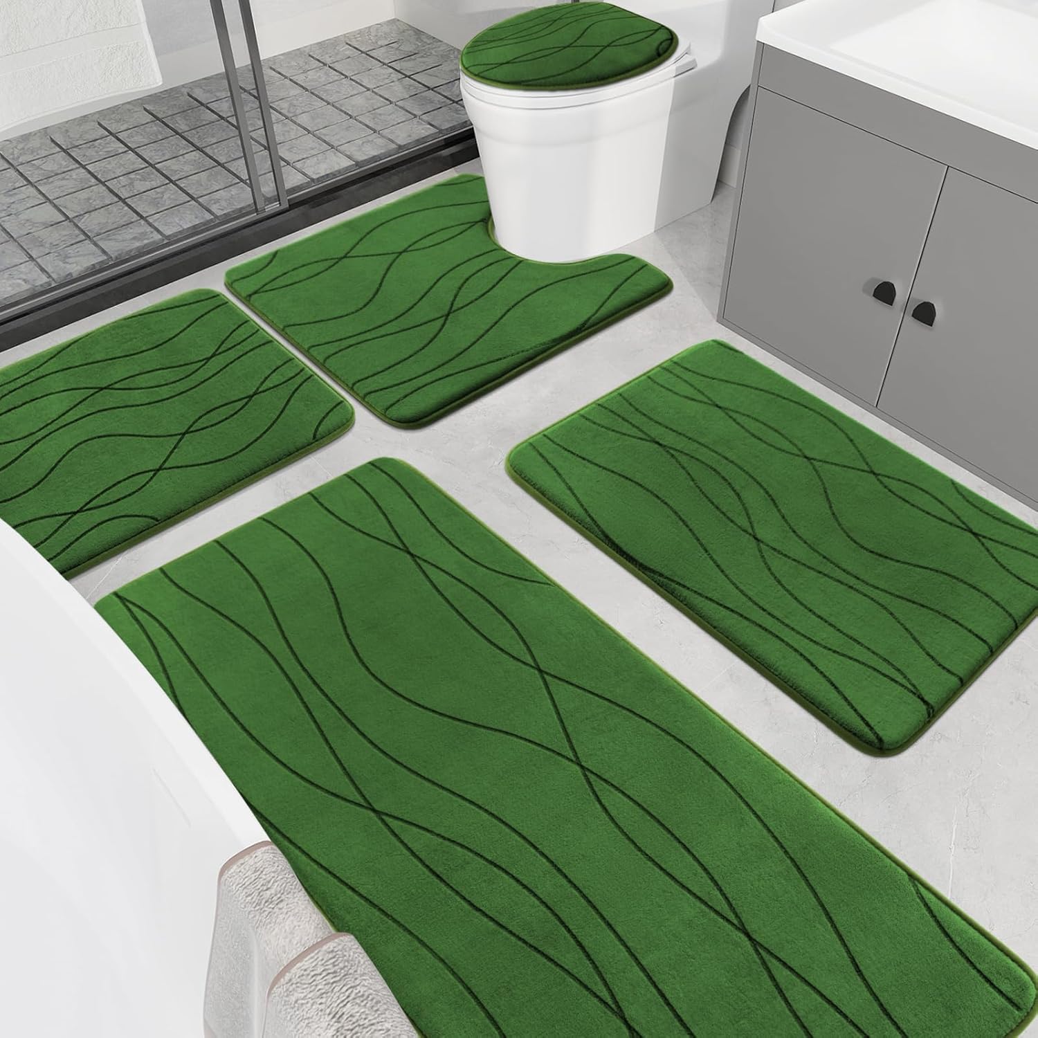 YIHOUSE Memory Foam Bathroom Rug Sets for Ultimate Comfort